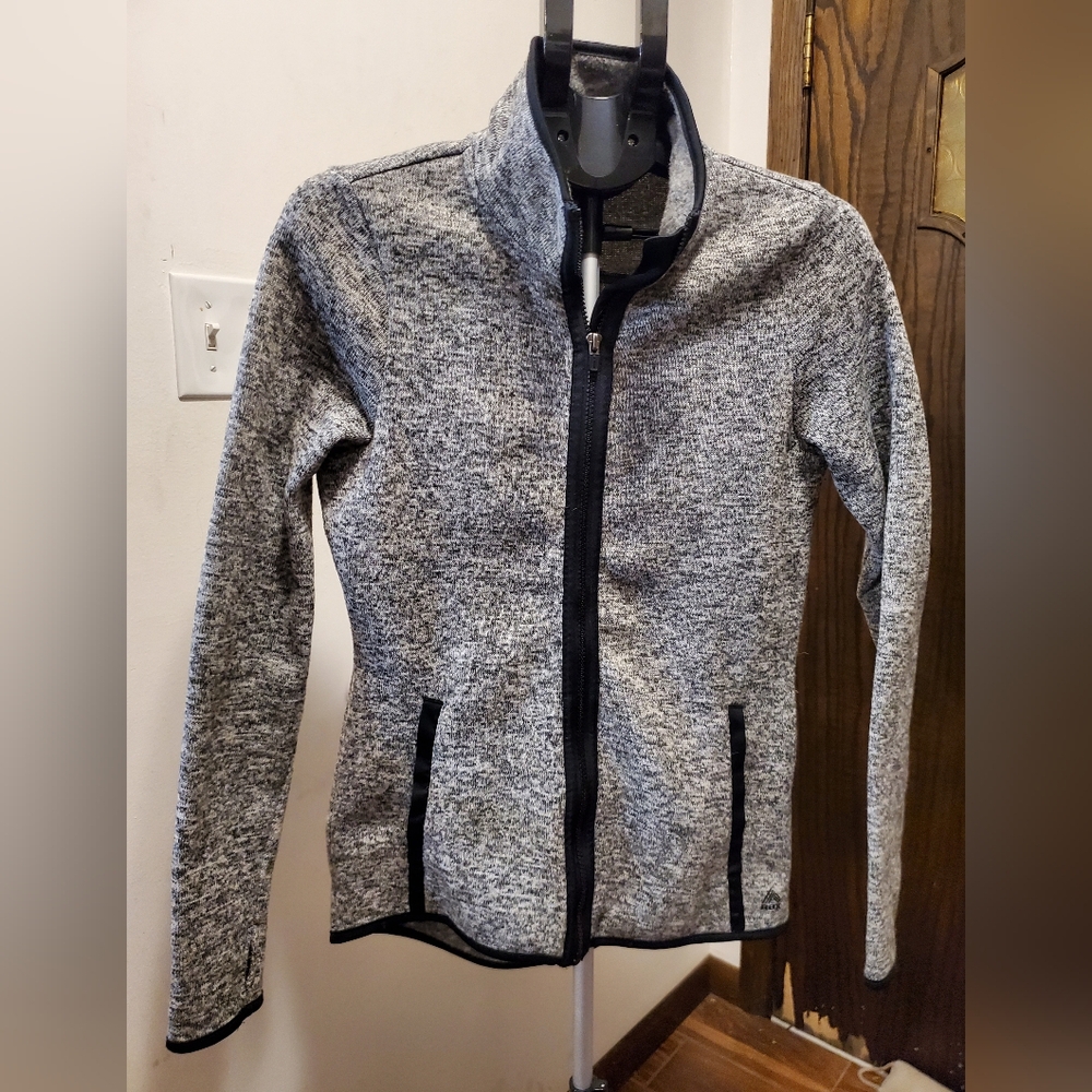 Women's RBX Gray Zip-Up Jacket With Pockwts Sz Medium